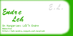 endre leh business card